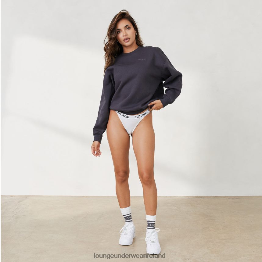 Lounge Apparel Women 365 Oversized Crew Neck Jumper F2H42Z870 Pebble