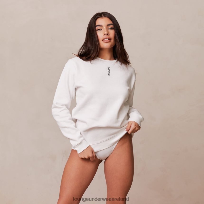 Lounge Apparel Women Crew Neck Jumper F2H42Z865 White