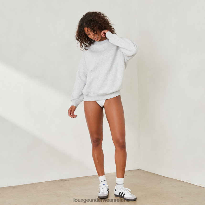 Lounge Apparel Women Essential Crew Neck Sweater F2H42Z884 Frost Melange