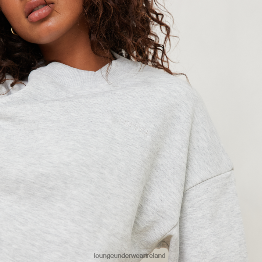 Lounge Apparel Women Essential Crew Neck Sweater F2H42Z884 Frost Melange