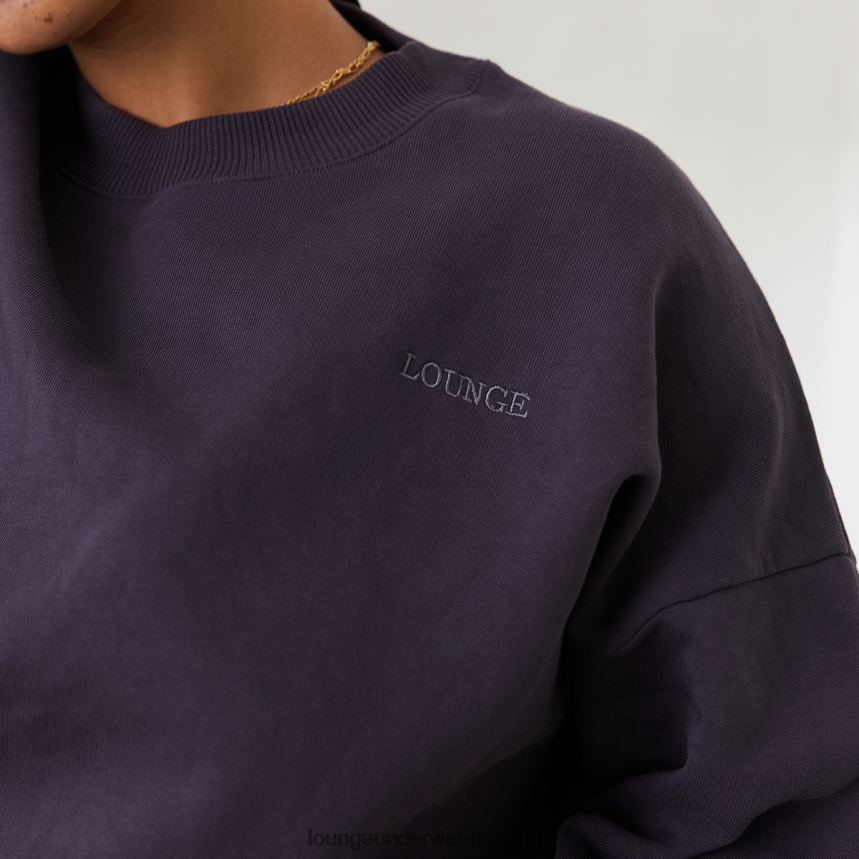 Lounge Apparel Women Essential Crew Neck Sweater F2H42Z885 Smoked Blue