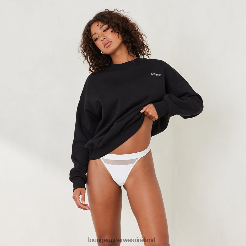 Lounge Apparel Women Essential Crew Neck Sweater F2H42Z886 Black