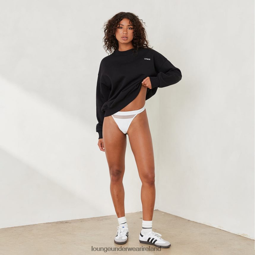 Lounge Apparel Women Essential Crew Neck Sweater F2H42Z886 Black