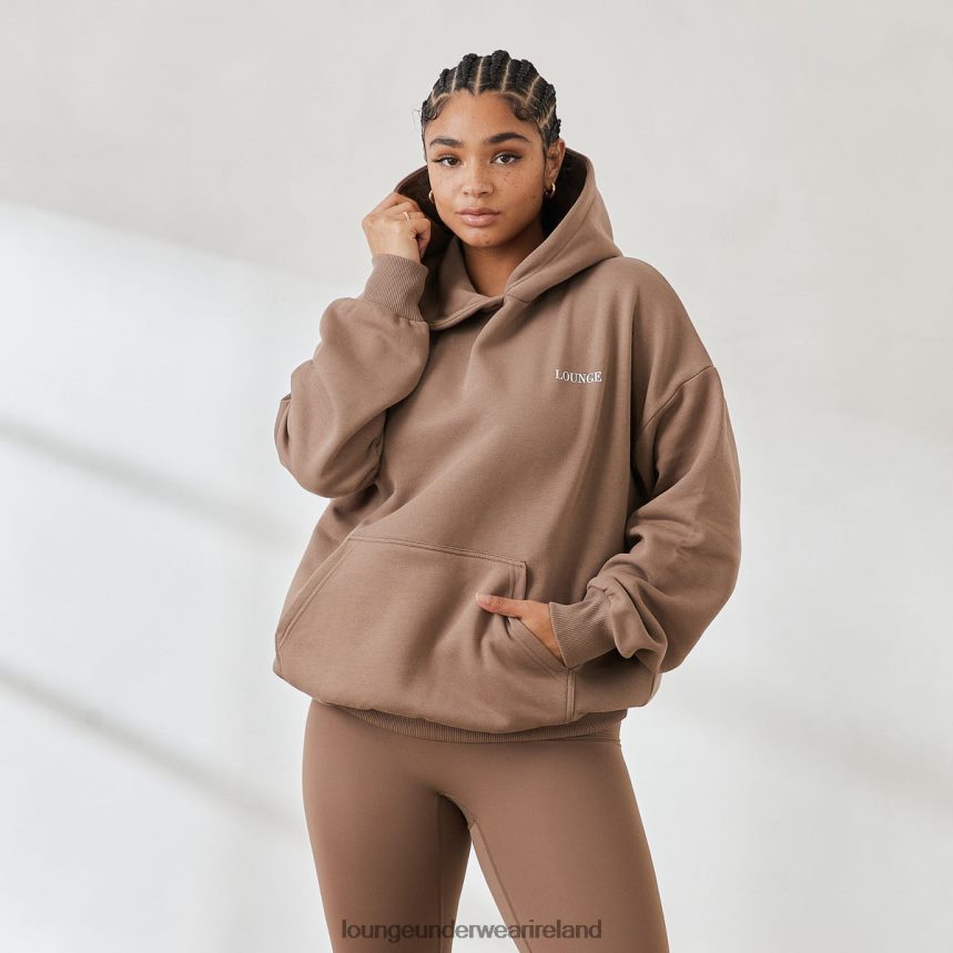 Lounge Apparel Women Essential Oversized Hoodie F2H42Z878 Coffee