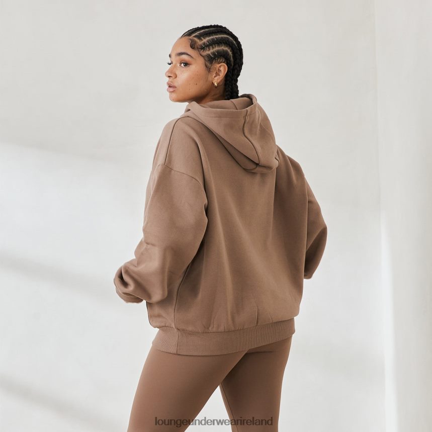 Lounge Apparel Women Essential Oversized Hoodie F2H42Z878 Coffee