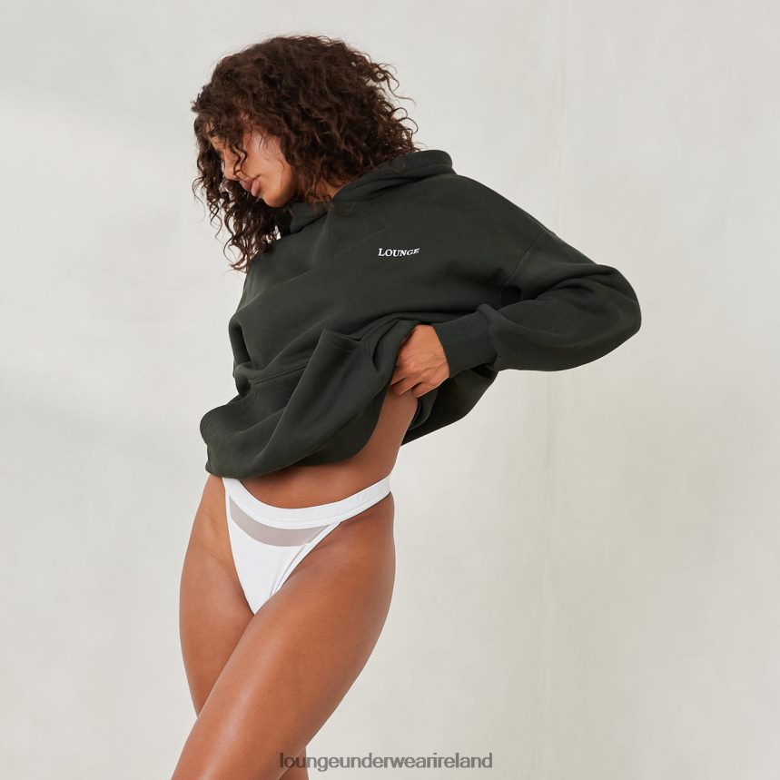 Lounge Apparel Women Essential Oversized Hoodie F2H42Z881 Pine Green