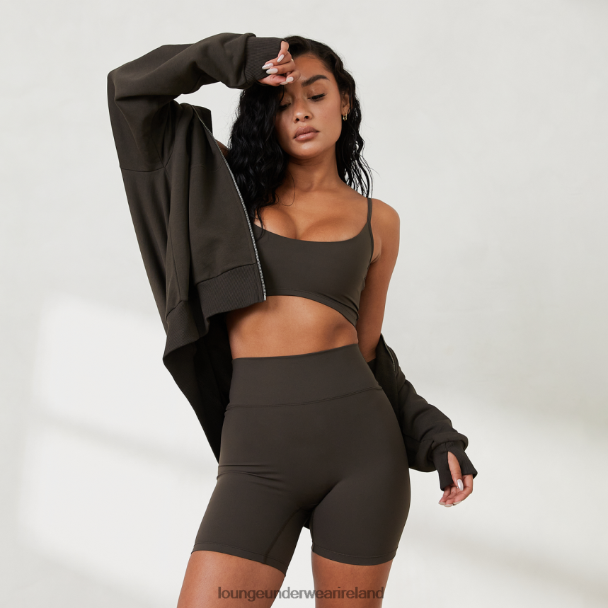 Lounge Apparel Women Oversized Zip up Hoodie X Jess Hunt F2H42Z805 Washed Black