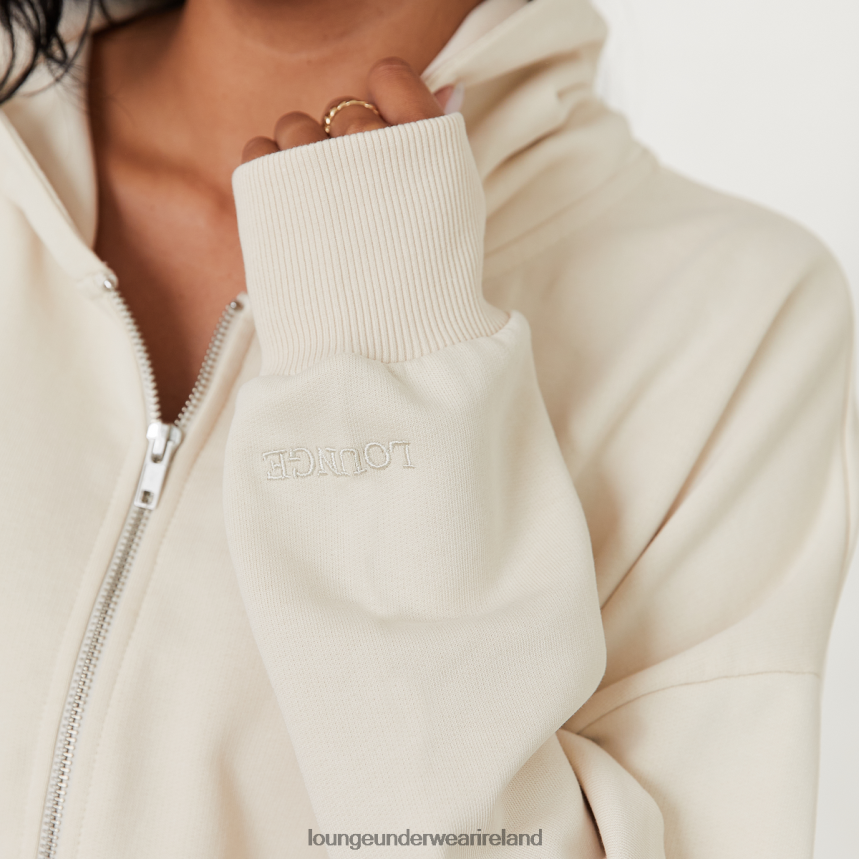 Lounge Apparel Women Oversized Zip up Hoodie X Jess Hunt F2H42Z807 Bone