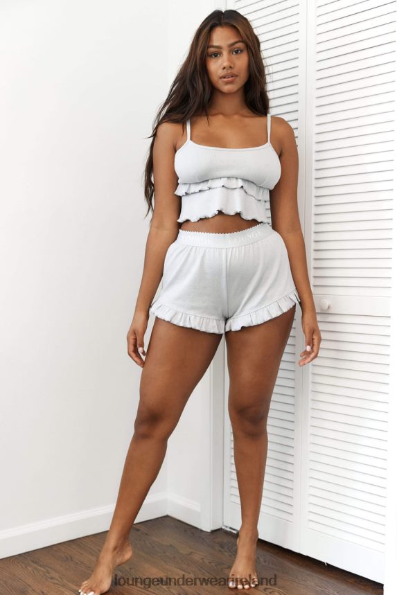 Lounge Apparel Women Frill Pajama Shorts F2H42Z917 Frost