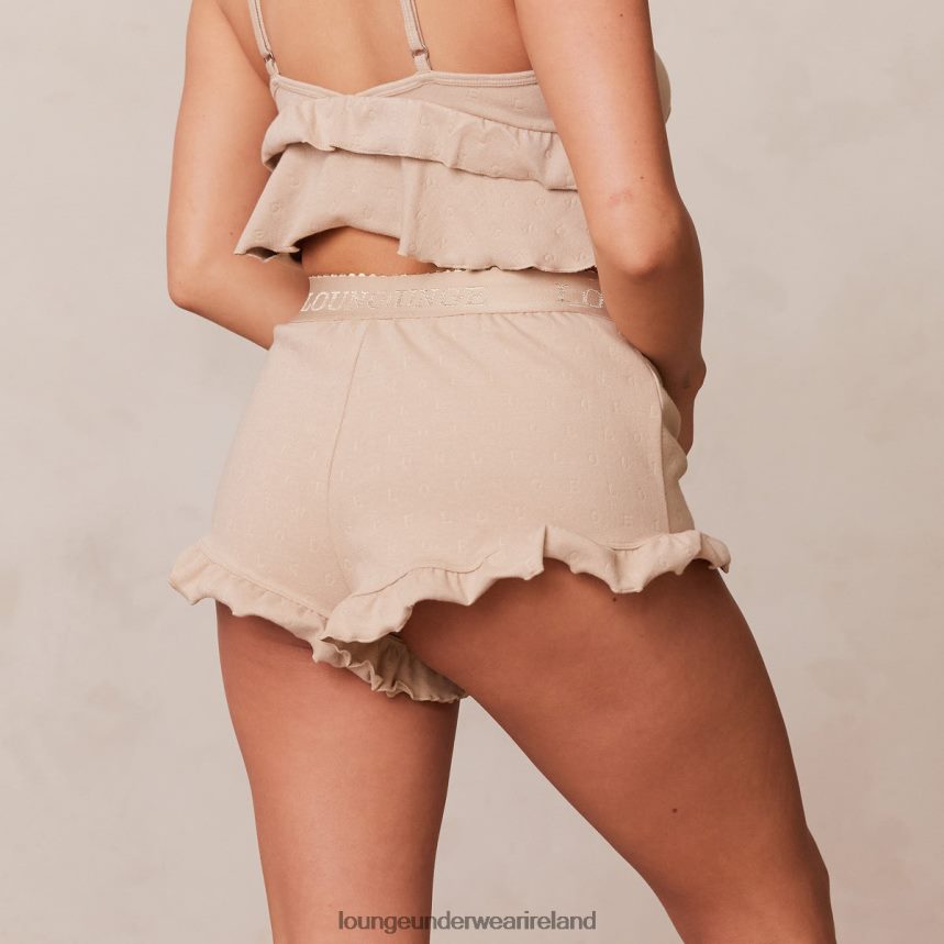 Lounge Apparel Women Frill Pajama Shorts F2H42Z921 Mink