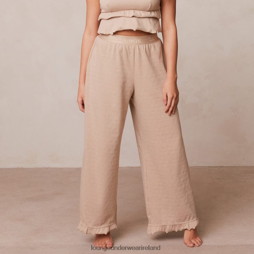 Lounge Apparel Women Frill Pajama Trousers F2H42Z936 Mink