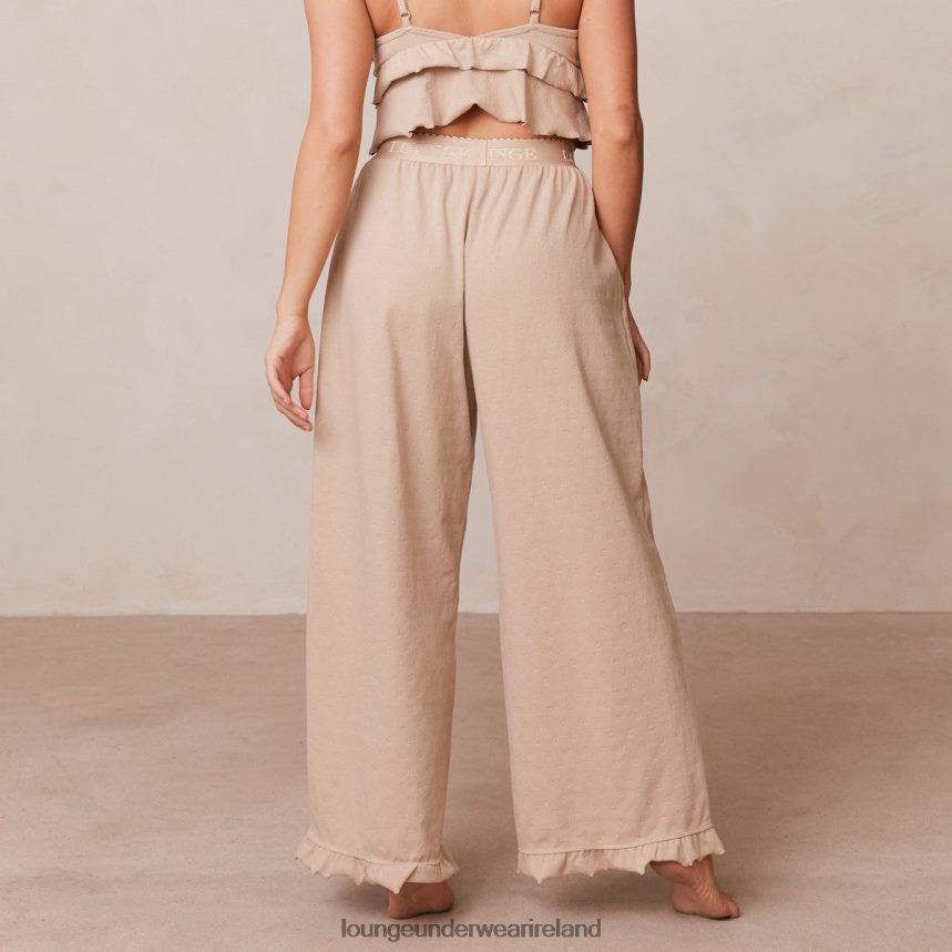 Lounge Apparel Women Frill Pajama Trousers F2H42Z936 Mink