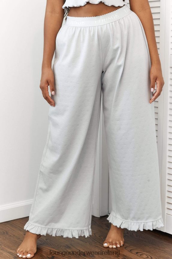 Lounge Apparel Women Frill Pajama Trousers F2H42Z941 Frost