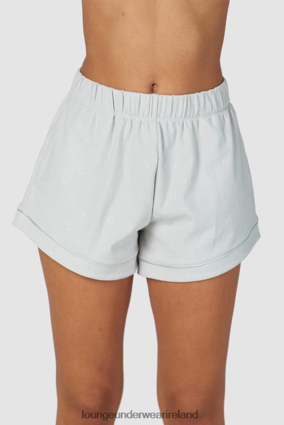 Lounge Apparel Women Luxury Embossed Pajama Shorts F2H42Z957 Frost