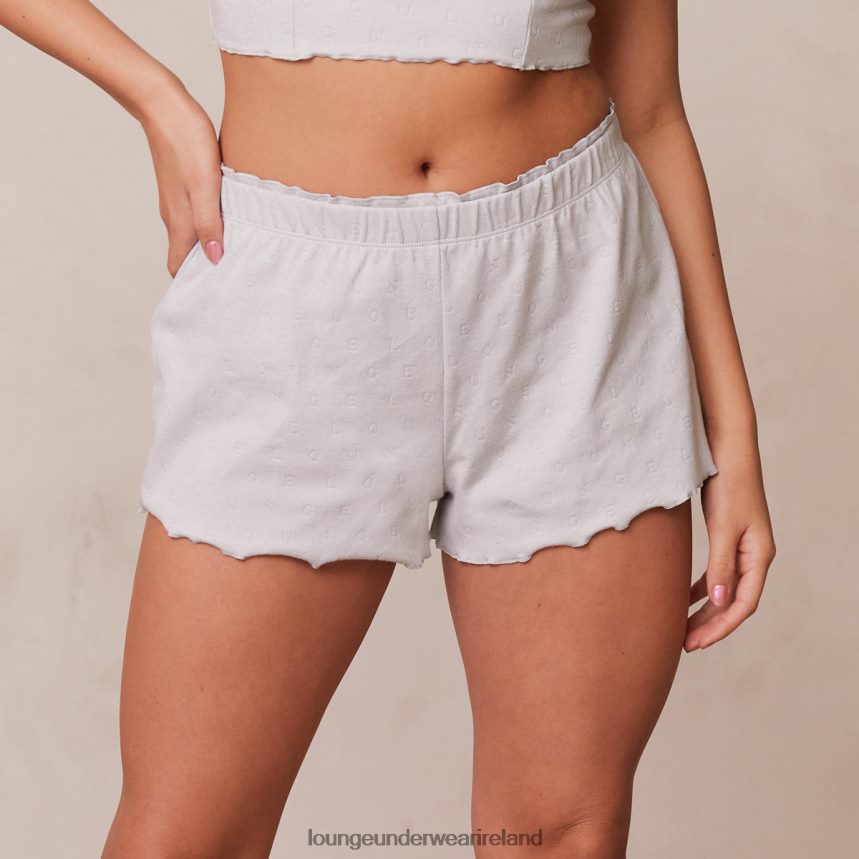 Lounge Apparel Women Ruffle Pajama Shorts F2H42Z929 Frost