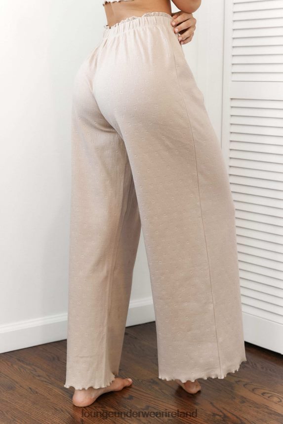 Lounge Apparel Women Ruffle Pajama Trousers F2H42Z942 Mink