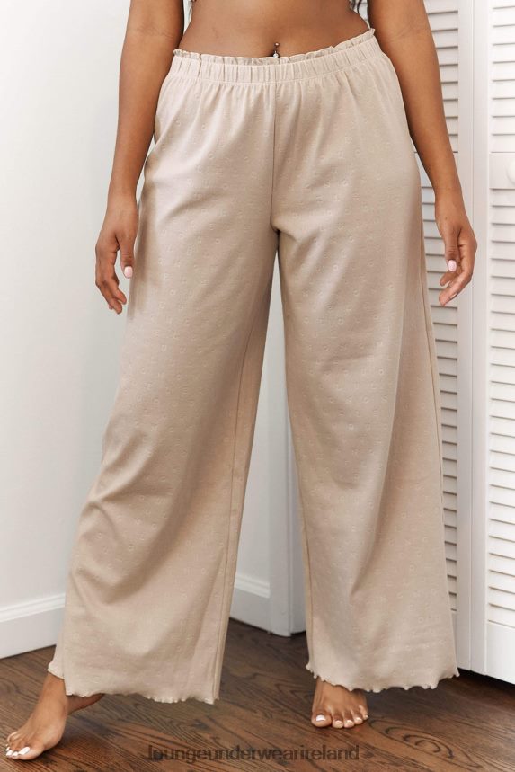 Lounge Apparel Women Ruffle Pajama Trousers F2H42Z942 Mink