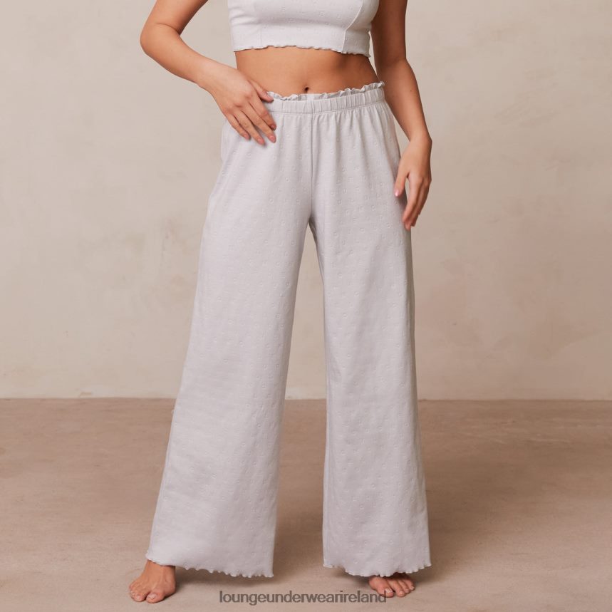 Lounge Apparel Women Ruffle Pajama Trousers F2H42Z943 Frost