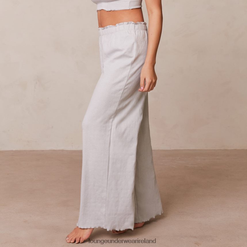 Lounge Apparel Women Ruffle Pajama Trousers F2H42Z943 Frost