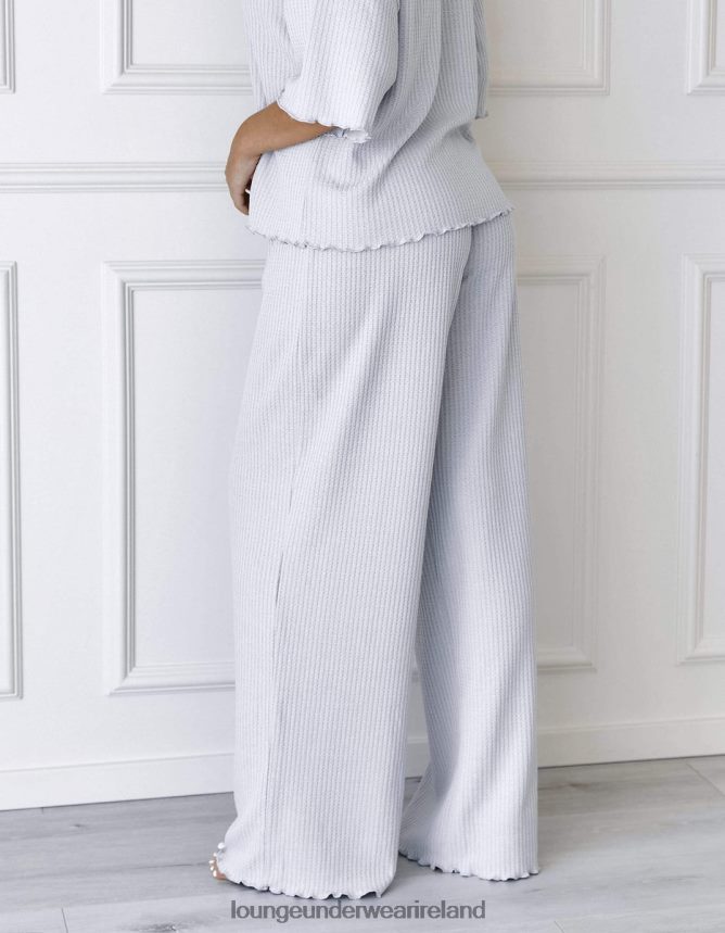 Lounge Apparel Women Soft Waffle Pajama Trousers F2H42Z965 Frost
