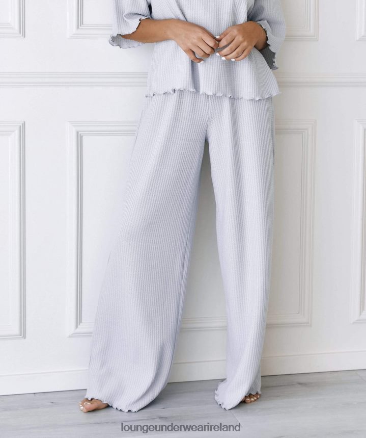 Lounge Apparel Women Soft Waffle Pajama Trousers F2H42Z965 Frost