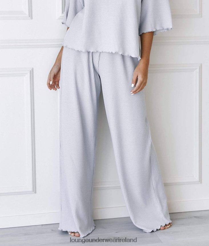 Lounge Apparel Women Soft Waffle Pajama Trousers F2H42Z965 Frost