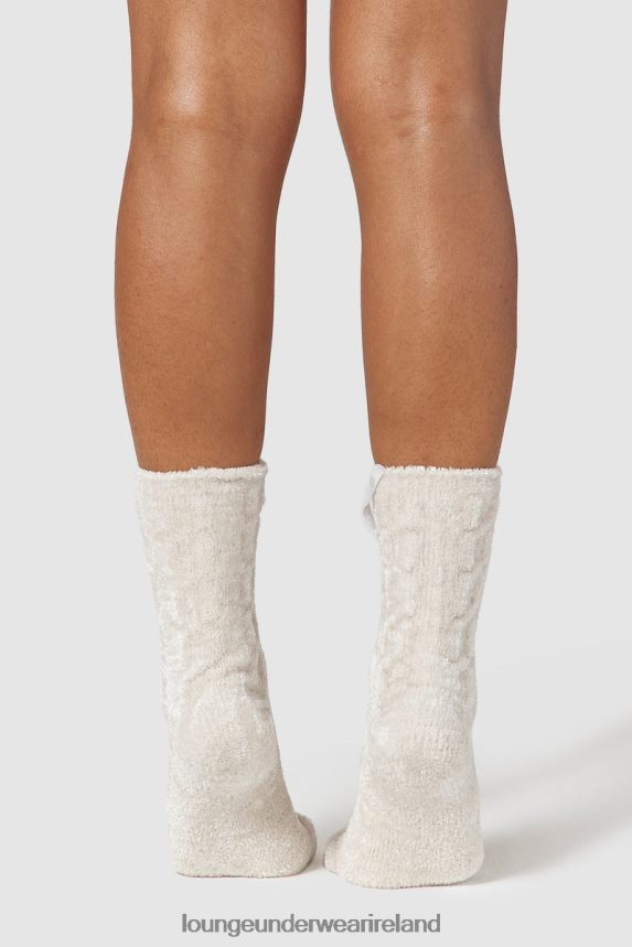Lounge Apparel Women Chenille Knitted Socks F2H42Z950 Pearl