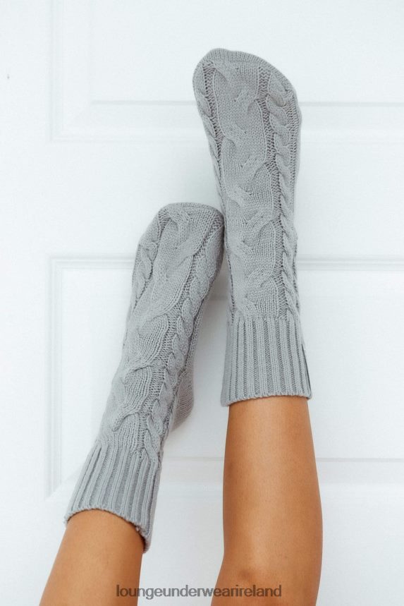 Lounge Apparel Women Cosy Knitted Socks F2H42Z935 Grey