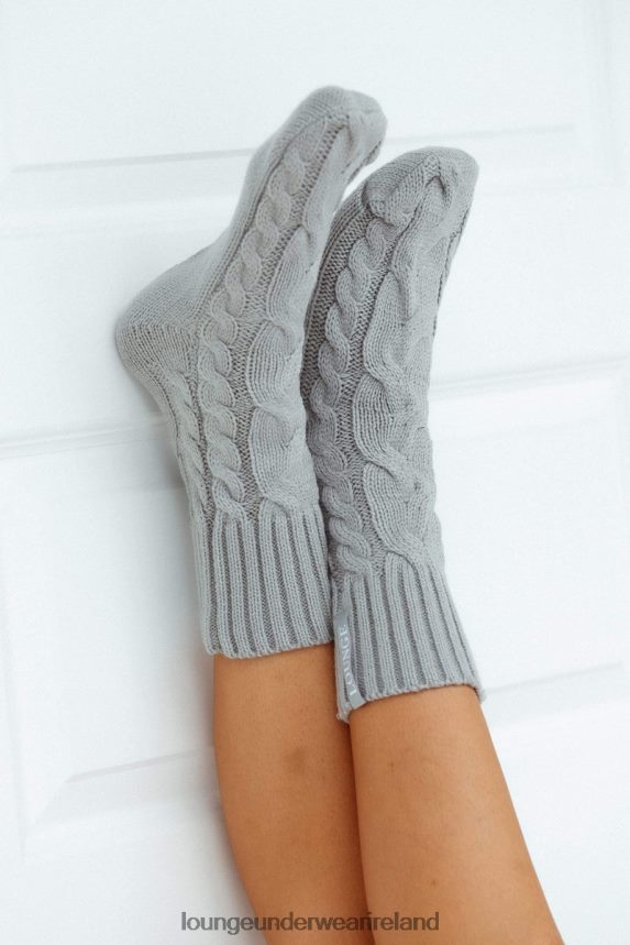 Lounge Apparel Women Cosy Knitted Socks F2H42Z935 Grey