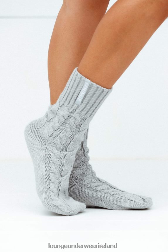 Lounge Apparel Women Cosy Knitted Socks F2H42Z935 Grey