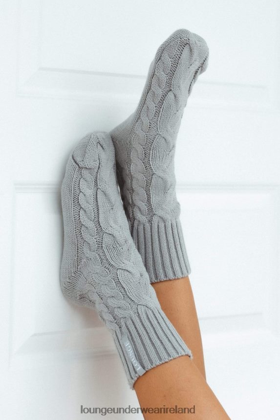 Lounge Apparel Women Cosy Knitted Socks F2H42Z935 Grey