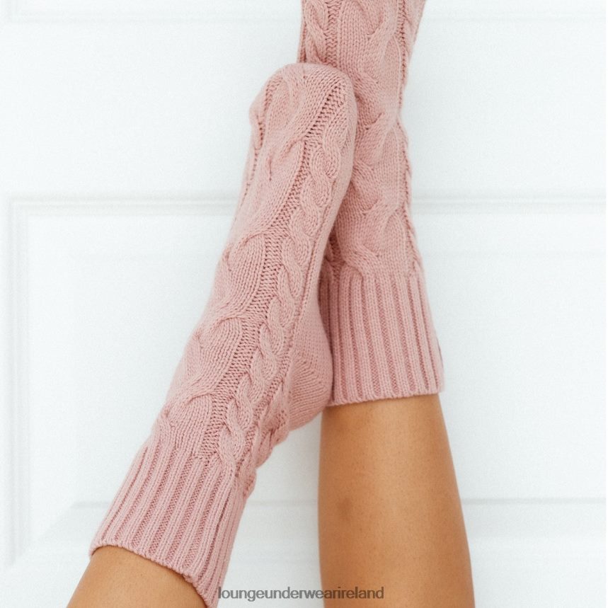 Lounge Apparel Women Cosy Knitted Socks F2H42Z938 Pink
