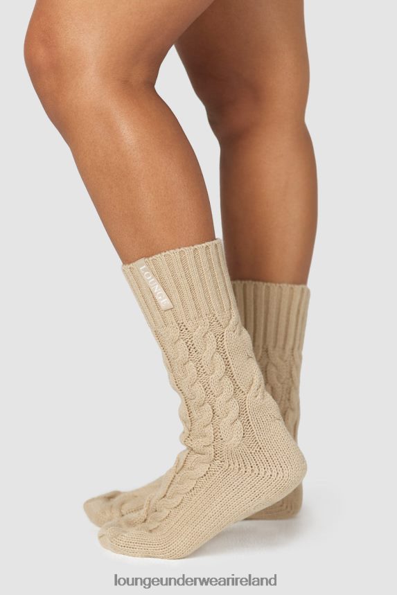 Lounge Apparel Women Cosy Knitted Socks F2H42Z946 Mink