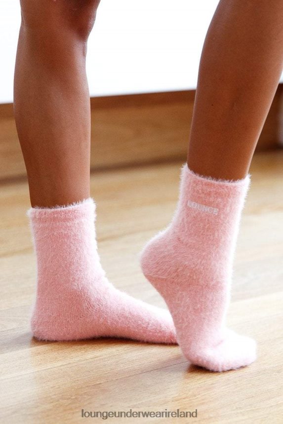 Lounge Apparel Women Embroidered Toastie Socks F2H42Z927 Pink