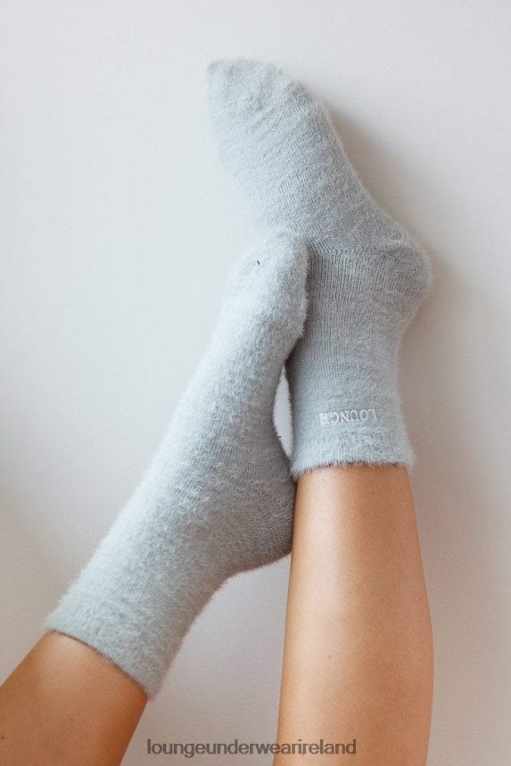 Lounge Apparel Women Embroidered Toastie Socks F2H42Z931 Silver