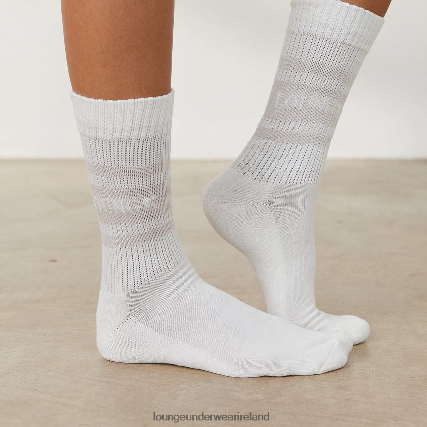 Lounge Apparel Women Essential Socks (Two Pack) F2H42Z934 Cream
