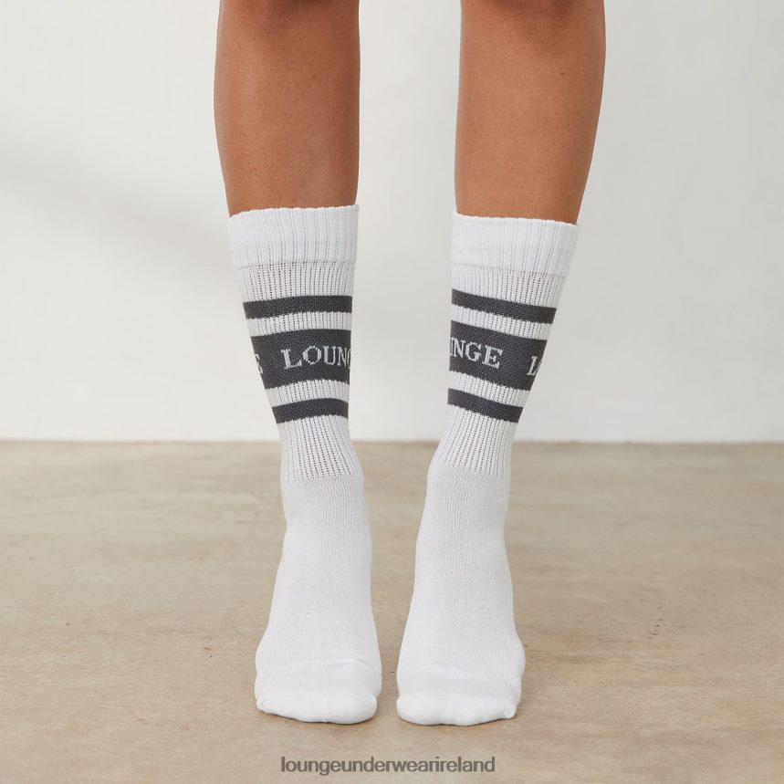 Lounge Apparel Women Essential Socks (Two Pack) F2H42Z944 Charcoal