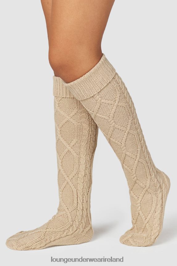 Lounge Apparel Women Knee-High Cosy Knitted Socks F2H42Z940 Mink