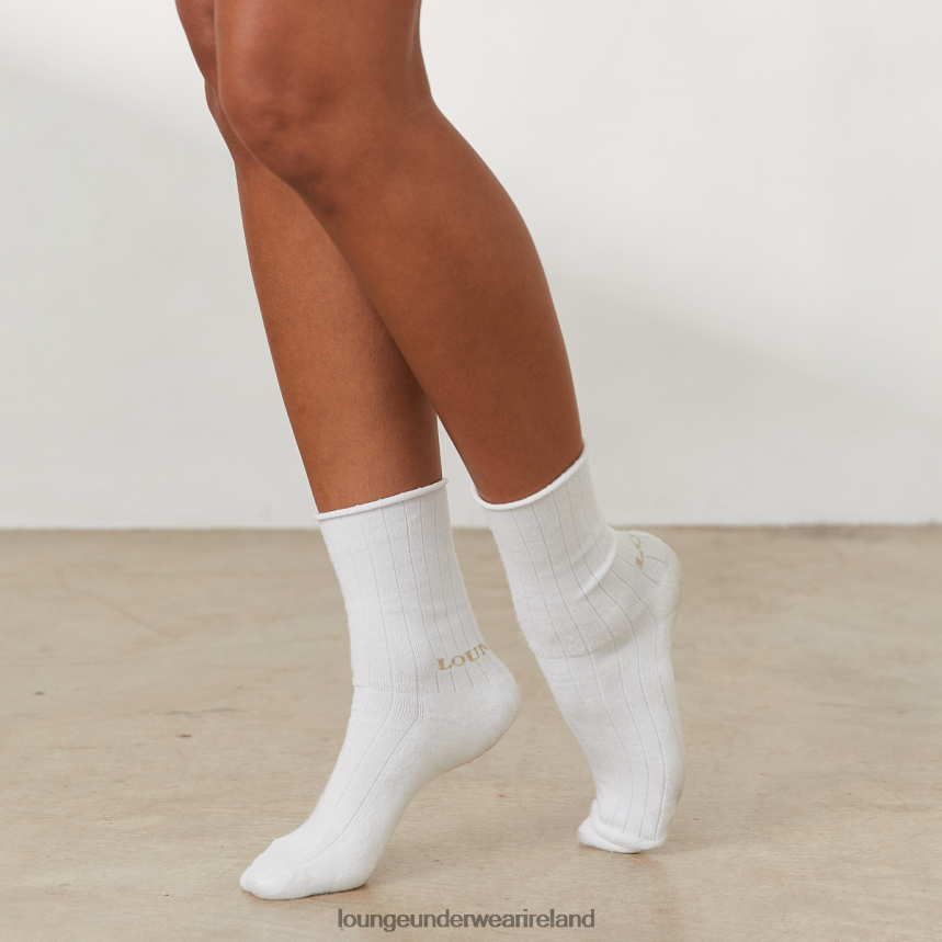 Lounge Apparel Women Ribbed Socks X Jess Hunt (3 Pack) F2H42Z798 Off White