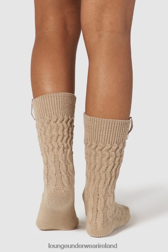 Lounge Apparel Women Snug Knitted Socks F2H42Z953 Mink