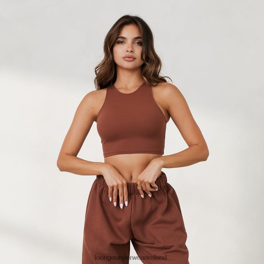 Lounge Apparel Women 365 Second Skin Racerback Top F2H42Z855 Chocolate