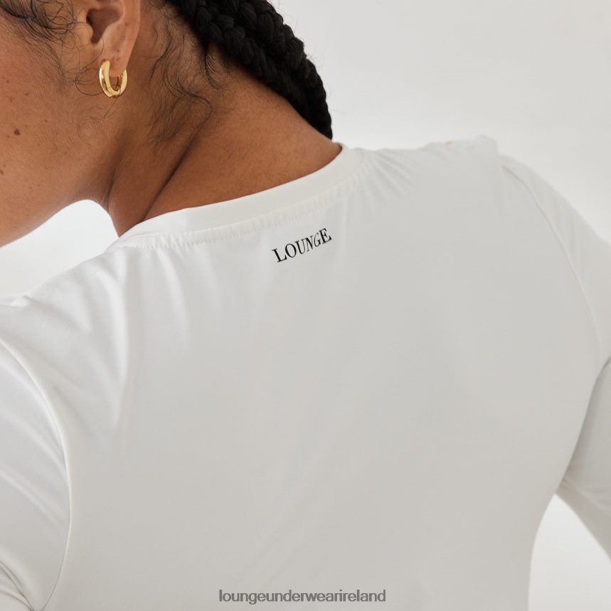 Lounge Apparel Women Essential Long Sleeve Zip-Up Top F2H42Z850 Off White