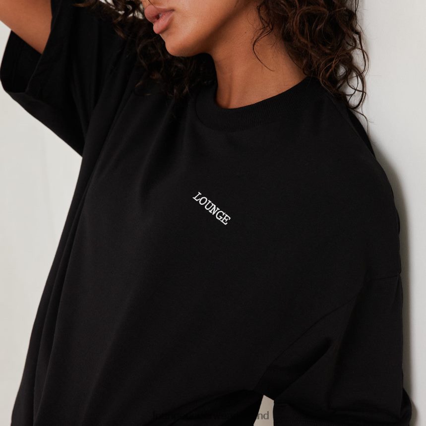 Lounge Apparel Women Essential Oversized T-Shirt F2H42Z846 Black