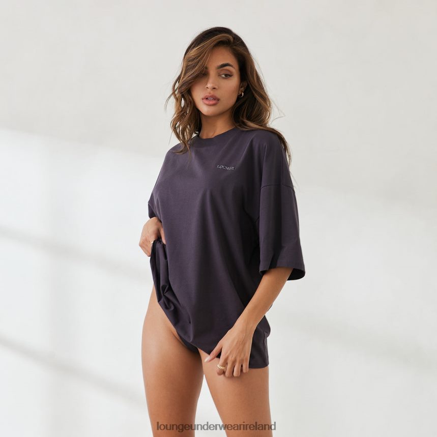 Lounge Apparel Women Essential Oversized T-Shirt F2H42Z847 Smoked Blue