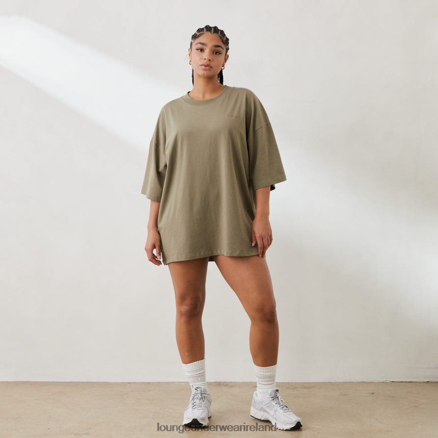 Lounge Apparel Women Essential Oversized T-Shirt F2H42Z849 Olive