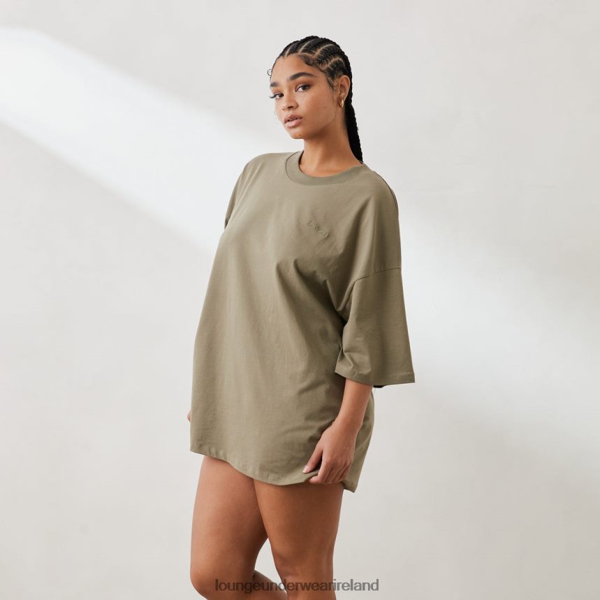 Lounge Apparel Women Essential Oversized T-Shirt F2H42Z849 Olive