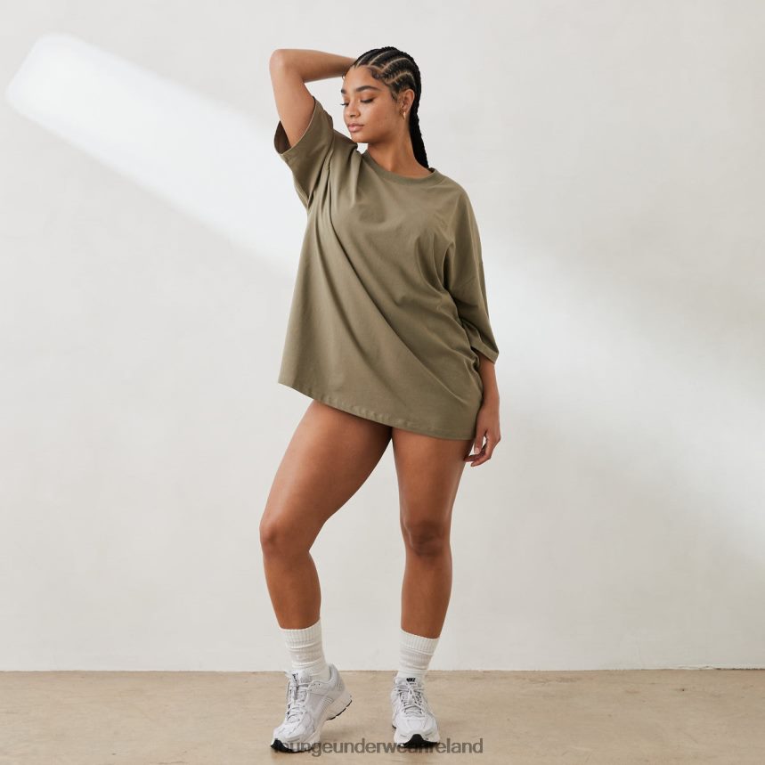 Lounge Apparel Women Essential Oversized T-Shirt F2H42Z849 Olive