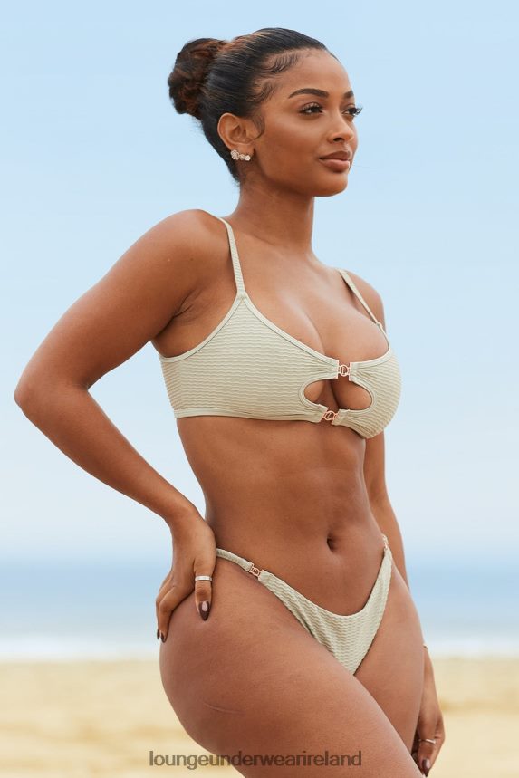 Lounge Swimwear Women Cali Textured Bikini Top F2H42Z986 Olive