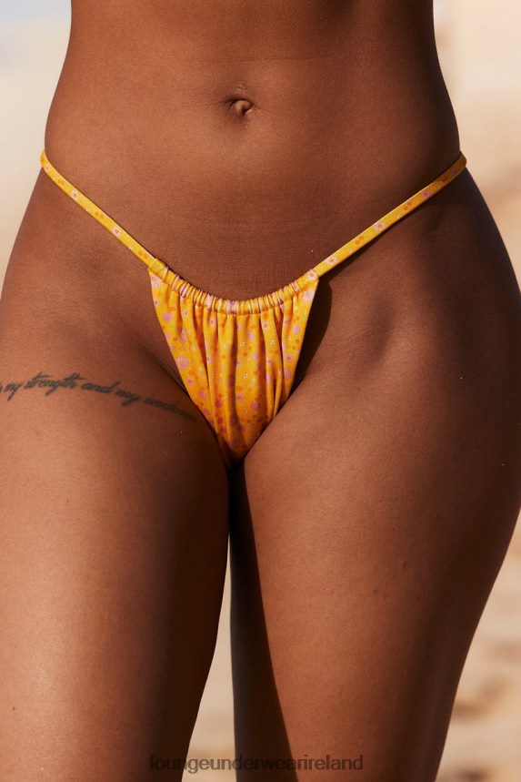 Lounge Swimwear Women Floral Bikini Briefs F2H42Z969 Yellow