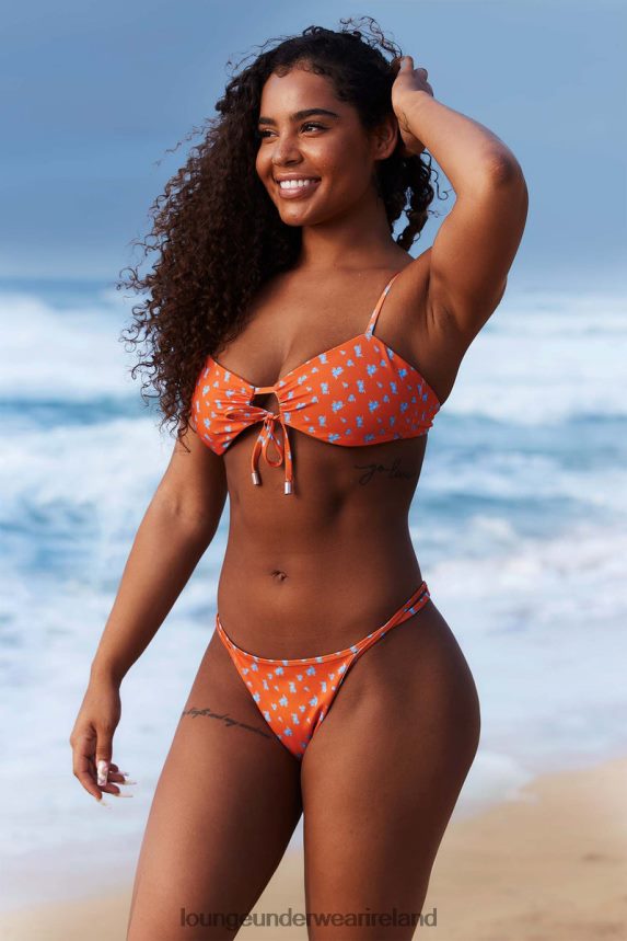 Lounge Swimwear Women Floral Bikini Top F2H42Z972 Orange